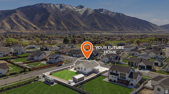 572 West 500th Street North Mapleton, UT 84664 - Photo 46 of 46 Aerial perspective of suburban area with mountains