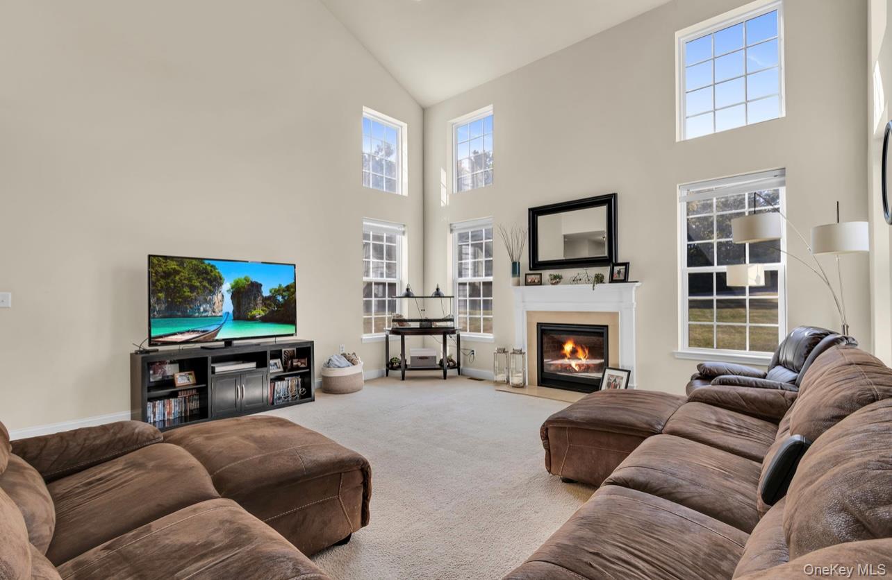 59 Luthien Forrest Road Rock Tavern, NY 12575 - Photo 16 of 48 a living room with furniture a fireplace and a flat screen tv