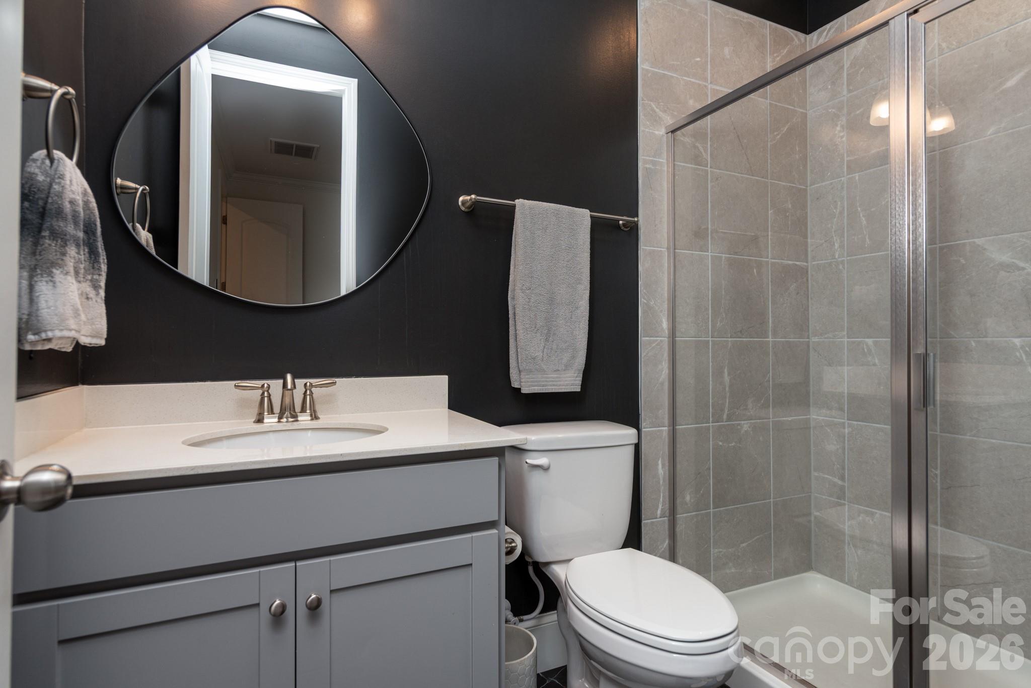 16629 Summers Walk Boulevard Davidson, NC 28036 - Photo 16 of 29 a bathroom with a sink toilet and mirror