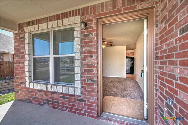 a view of front door of house