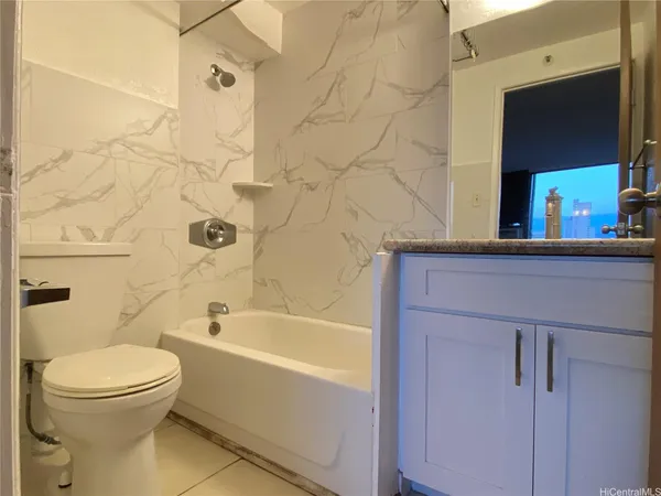 a bathroom with a toilet and a bathtub