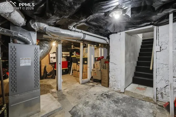 a view of a storage room