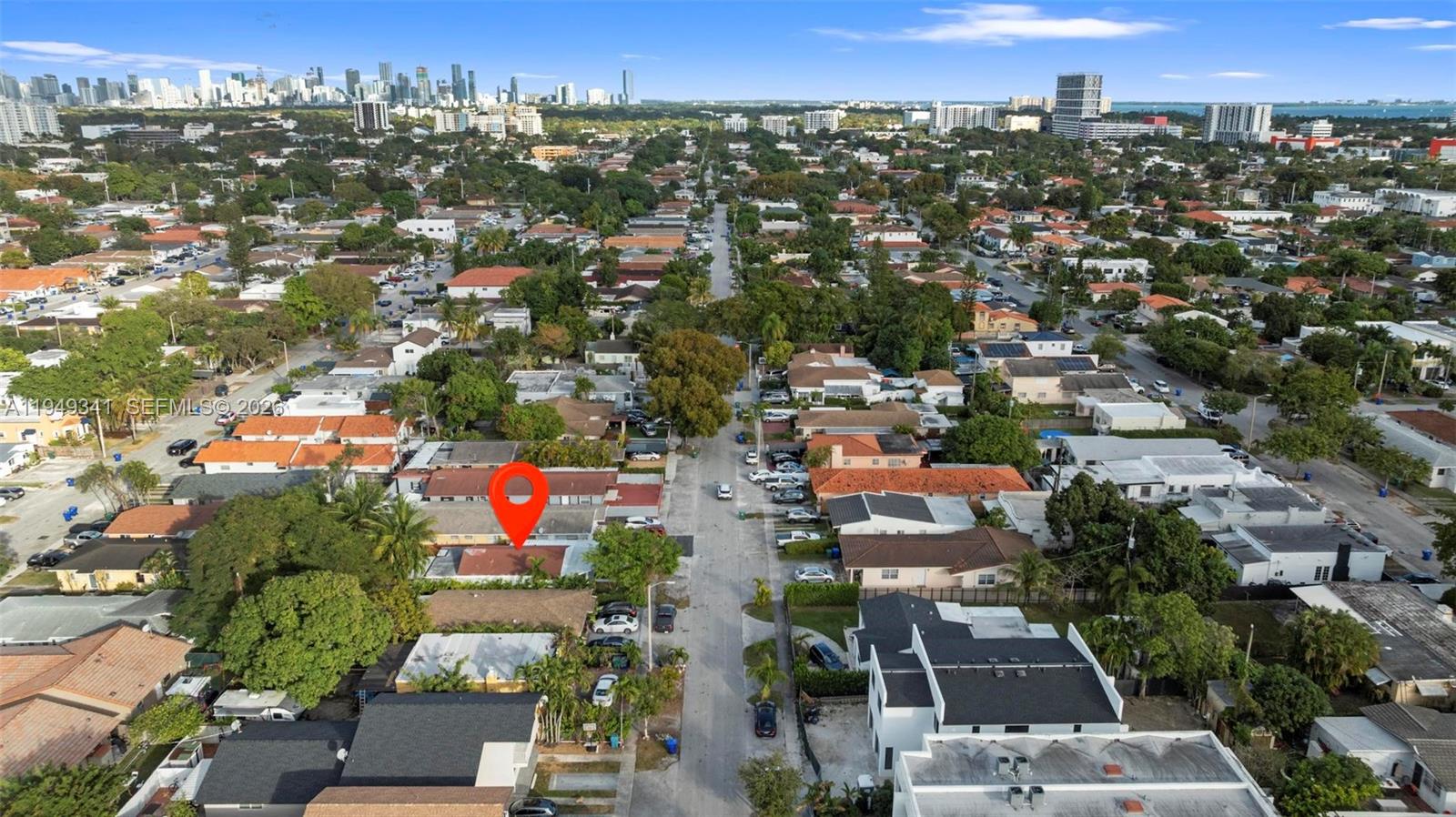 3507 Southwest 25th Terrace Miami, FL 33133 - Photo 31 of 32 an aerial view of residential houses with city view