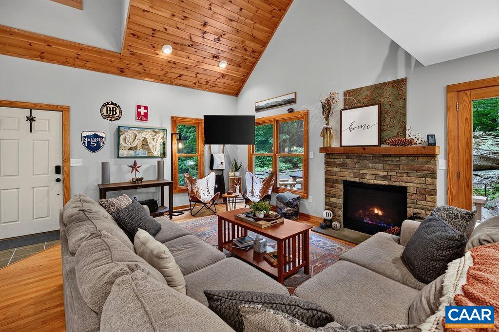 1300 Blue Ridge Drive Roseland, VA 22967 - Photo 48 of 48 Thoughtfully designed open floor plan with cathedral ceilings in the great room, adding a sense of space and mountain charm.