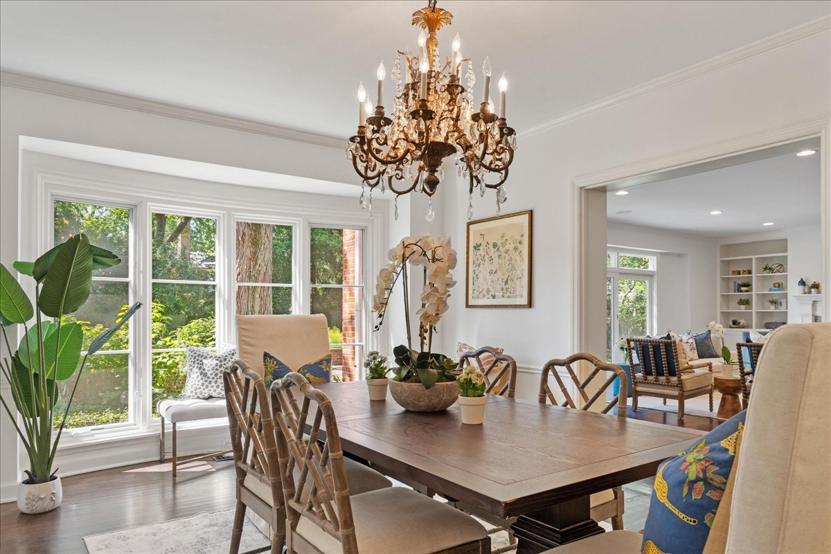 180 Apple Tree Road Winnetka, IL 60093 - Photo 15 of 49 a view of a dining room with furniture window and outside view