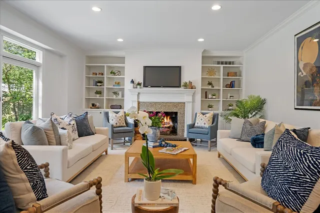 a living room with furniture or fireplace and a flat screen tv