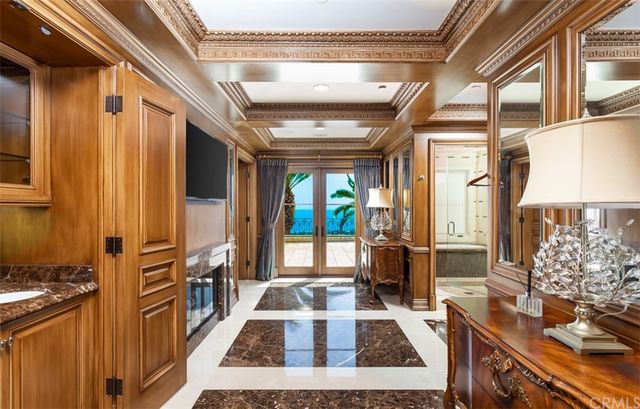 a view of swimming pool with outdoor seating and yard