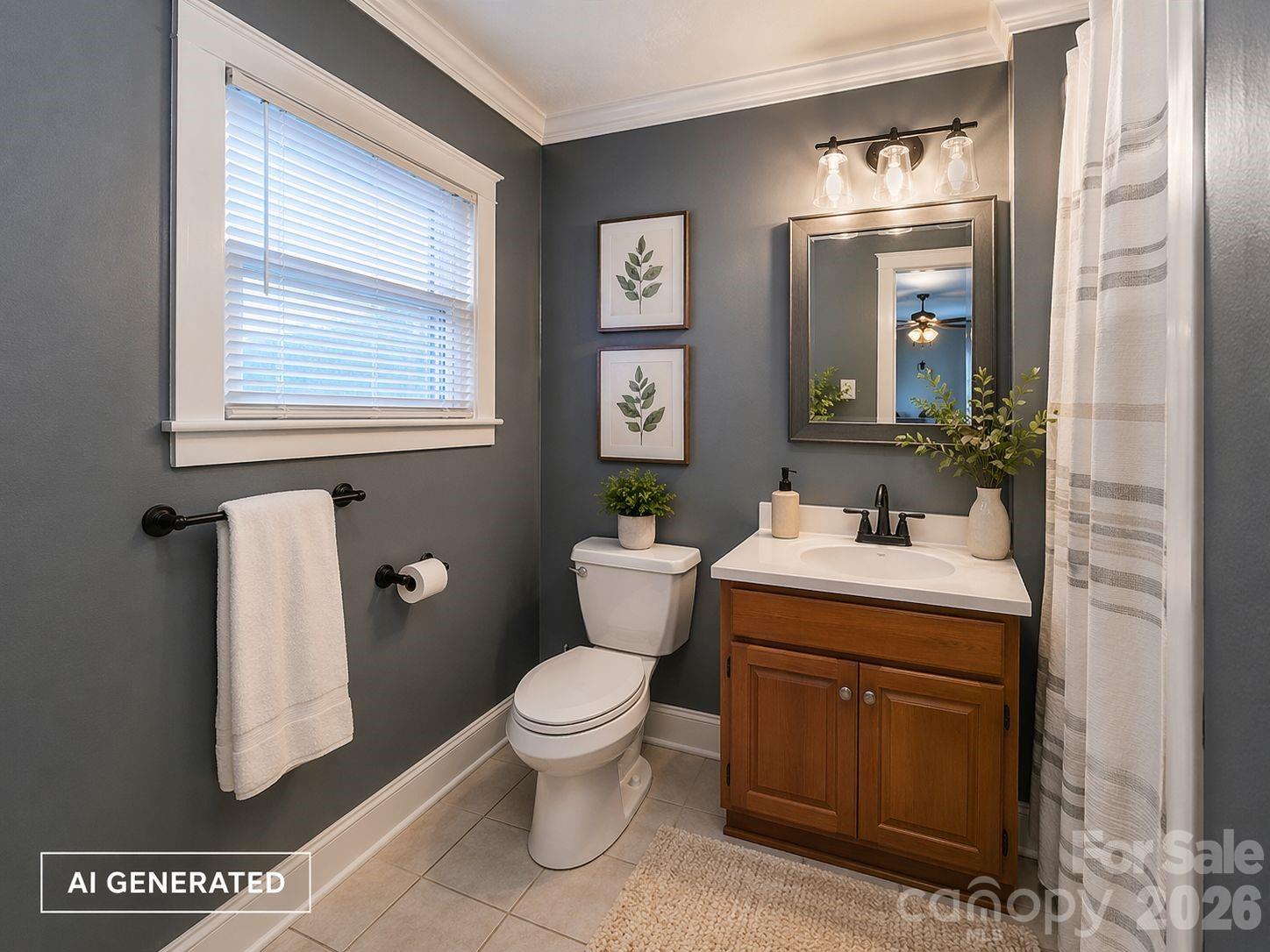 6921 Harmony Grove Road Nebo, NC 28761 - Photo 21 of 21 a bathroom with a toilet sink and mirror