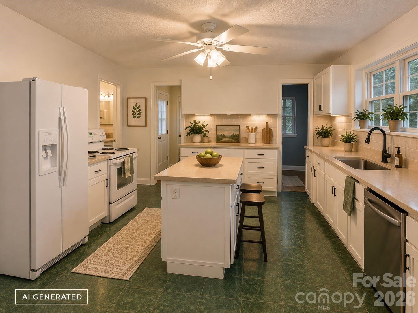 6921 Harmony Grove Road Nebo, NC 28761 - Photo 7 of 21 a kitchen with a sink stove and refrigerator