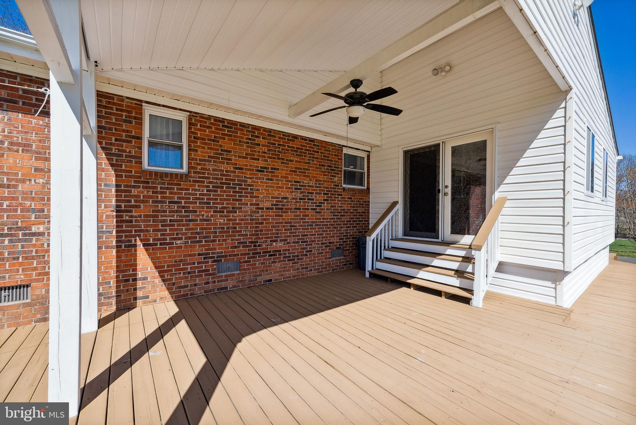 5215 Courtneys Corner Road Sumerduck, VA 22742 - Photo 33 of 132 SPACIOUS REAR DECK BOASTS A ROOF, FAN & LIGHTING
