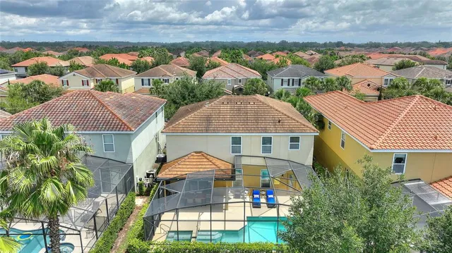 an aerial view of multiple house