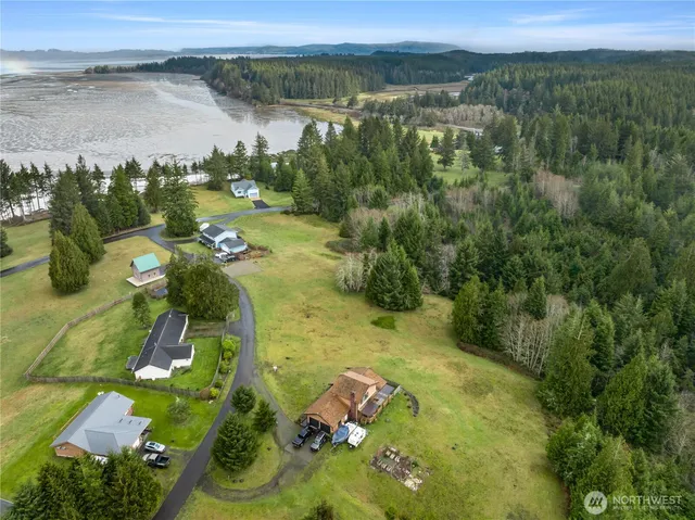 a view of an outdoor space with a lake view
