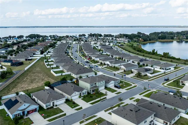 an aerial view of multiple house