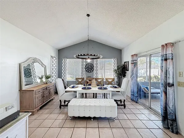 a living room with furniture and a couch