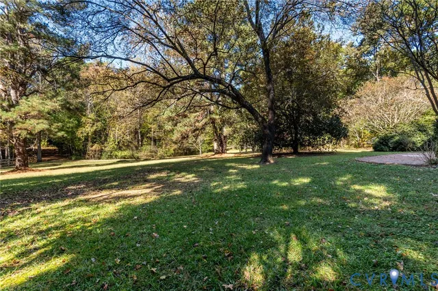 a view of yard with green space