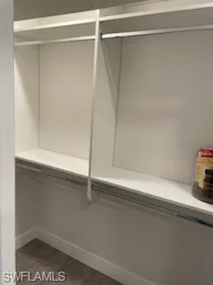 a close view of closet