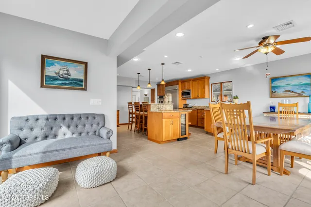 a living room with furniture and a couch