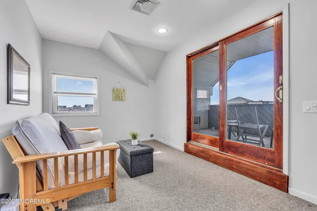 a view of roof with city view