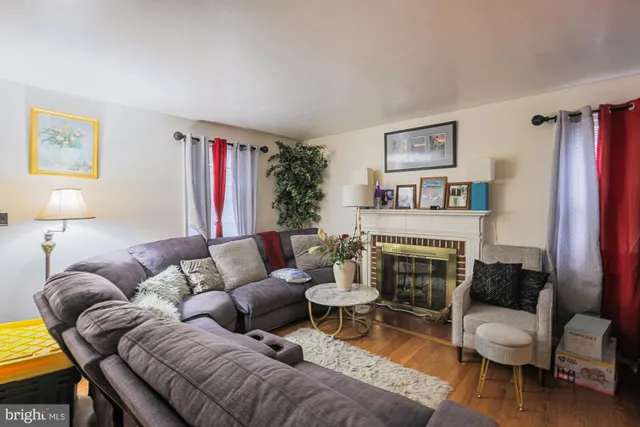 a living room with furniture and a couch