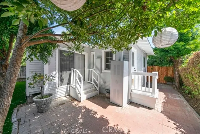 a backyard of a house