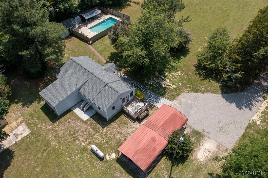 16701 Jolly Road Disputanta, VA 23842 - Photo 35 of 49 Aerial view of property and surrounding area with