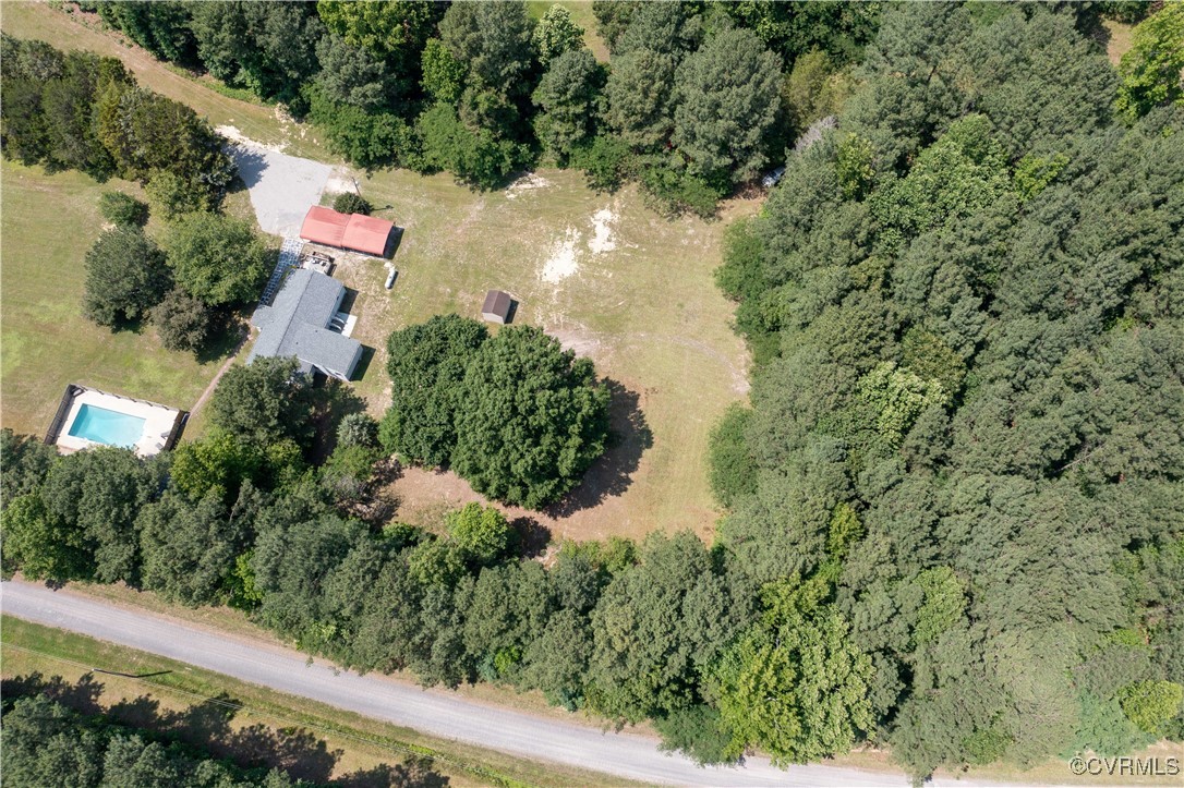 16701 Jolly Road Disputanta, VA 23842 - Photo 38 of 49 Aerial overview of property's wooded acres