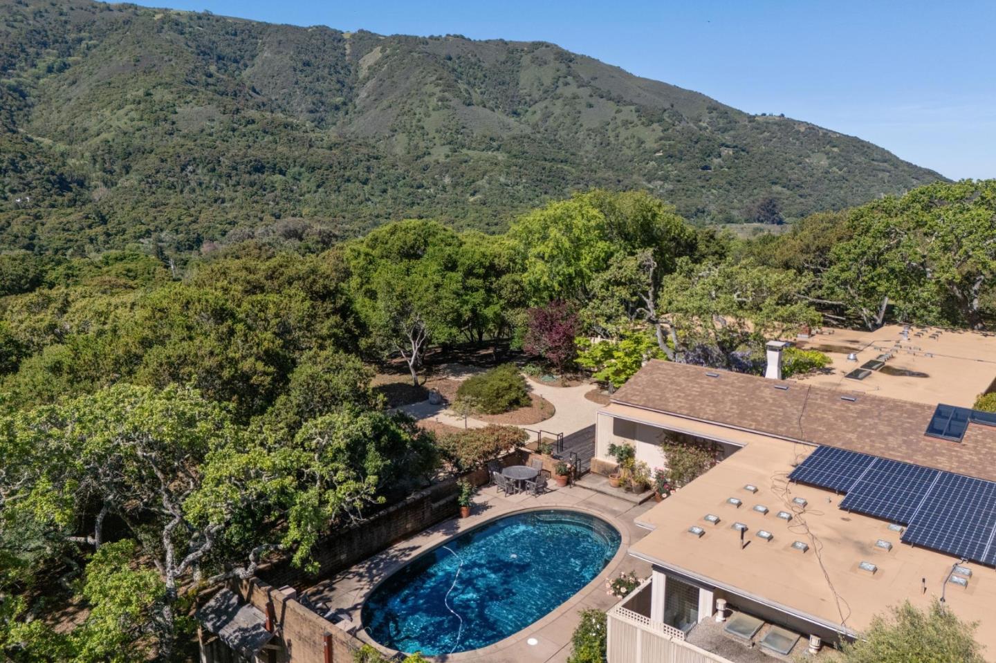 19 Ring Lane Carmel Valley, CA 93924 - Photo 49 of 60 an aerial view of a house with yard and mountain view in back