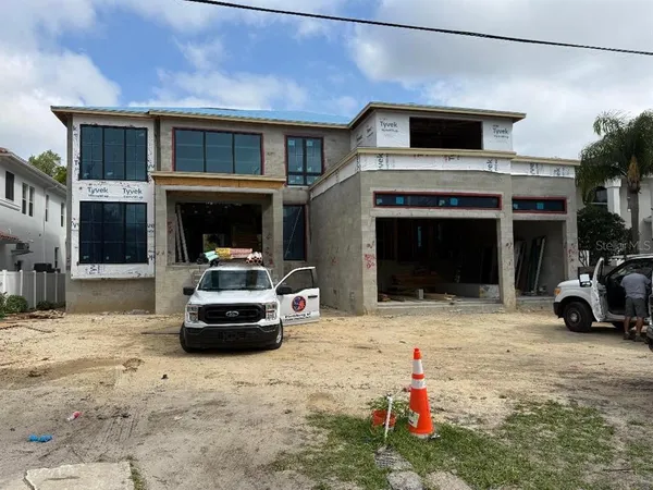 a car parked in front of house