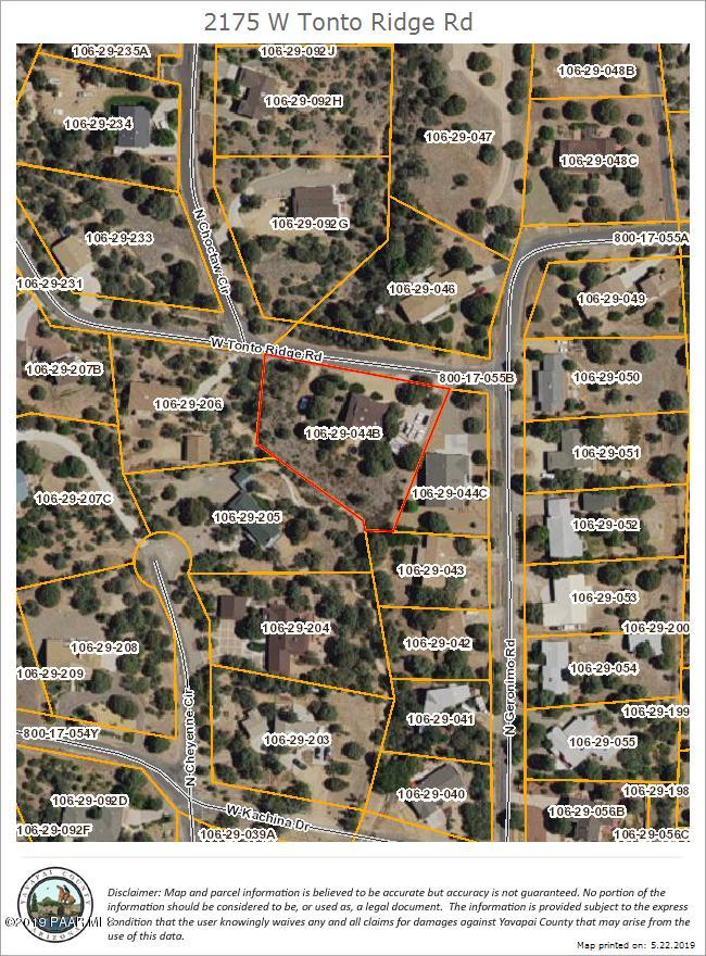 2175 Tonto Ridge Road Prescott, AZ 86305 - Photo 53 of 53 Map