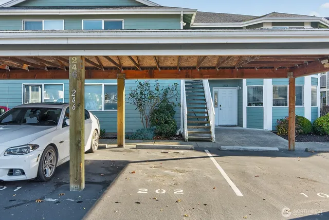 a view of a entryway door front of house
