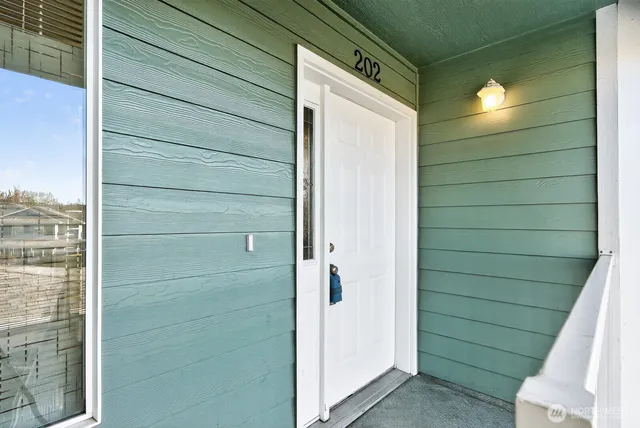 a view of front door of house