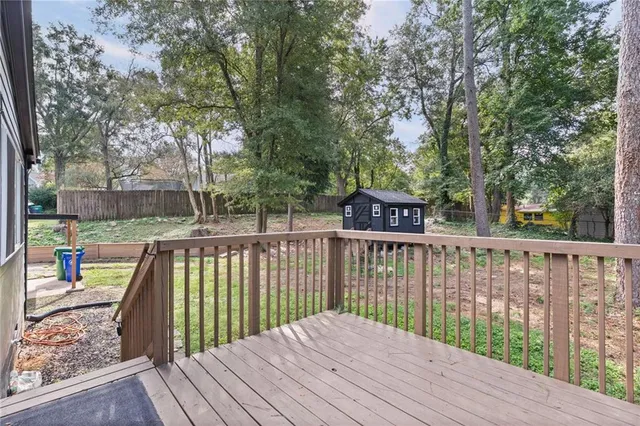 a view of street from deck
