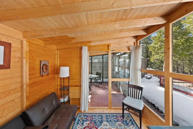 a view of outdoor space with seating