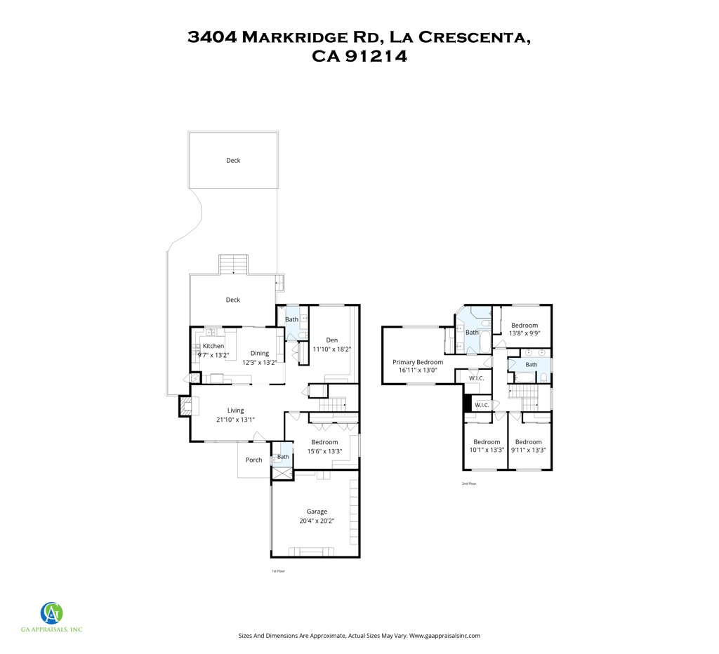 3404 Markridge Road La Crescenta, CA 91214 - Photo 67 of 67 Floorplan