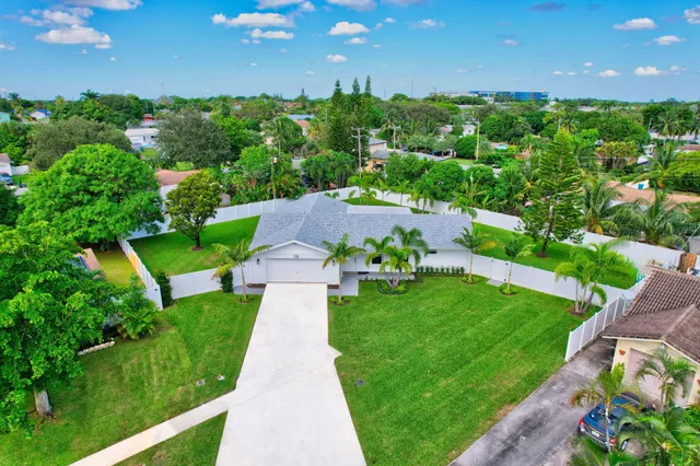 an aerial view of multiple house