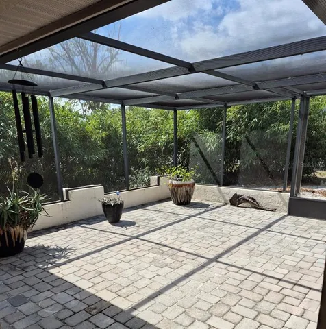 a outdoor space view with a sitting space