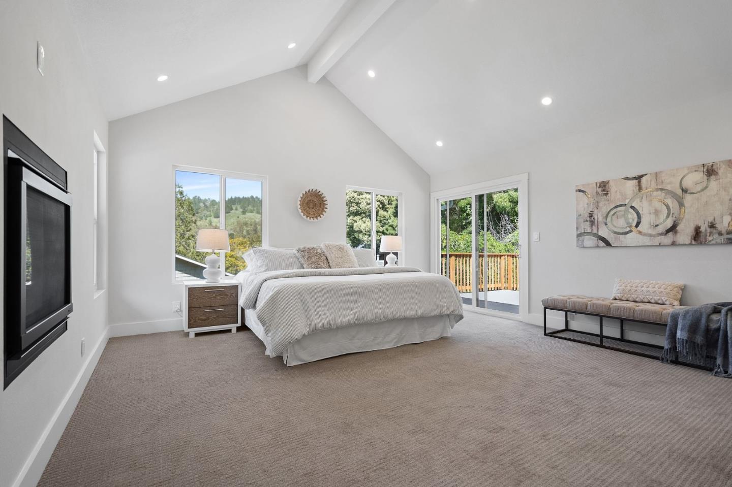 311 Keith Avenue Pacifica, CA 94044 - Photo 21 of 40 a bedroom with a bed and a couch