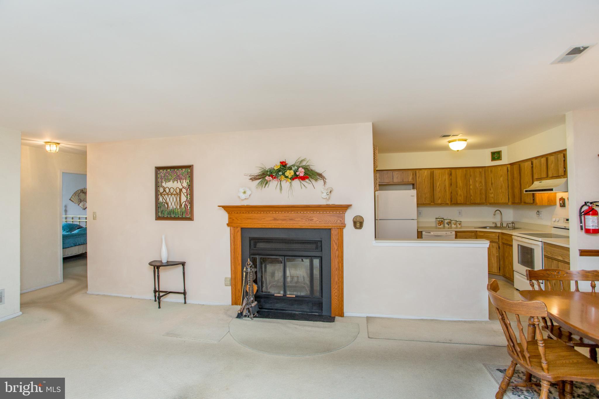 60 B Sumac Court Mount Laurel, NJ 08054 - Photo 42 of 42 a living room with stainless steel appliances furniture a fireplace and a kitchen view