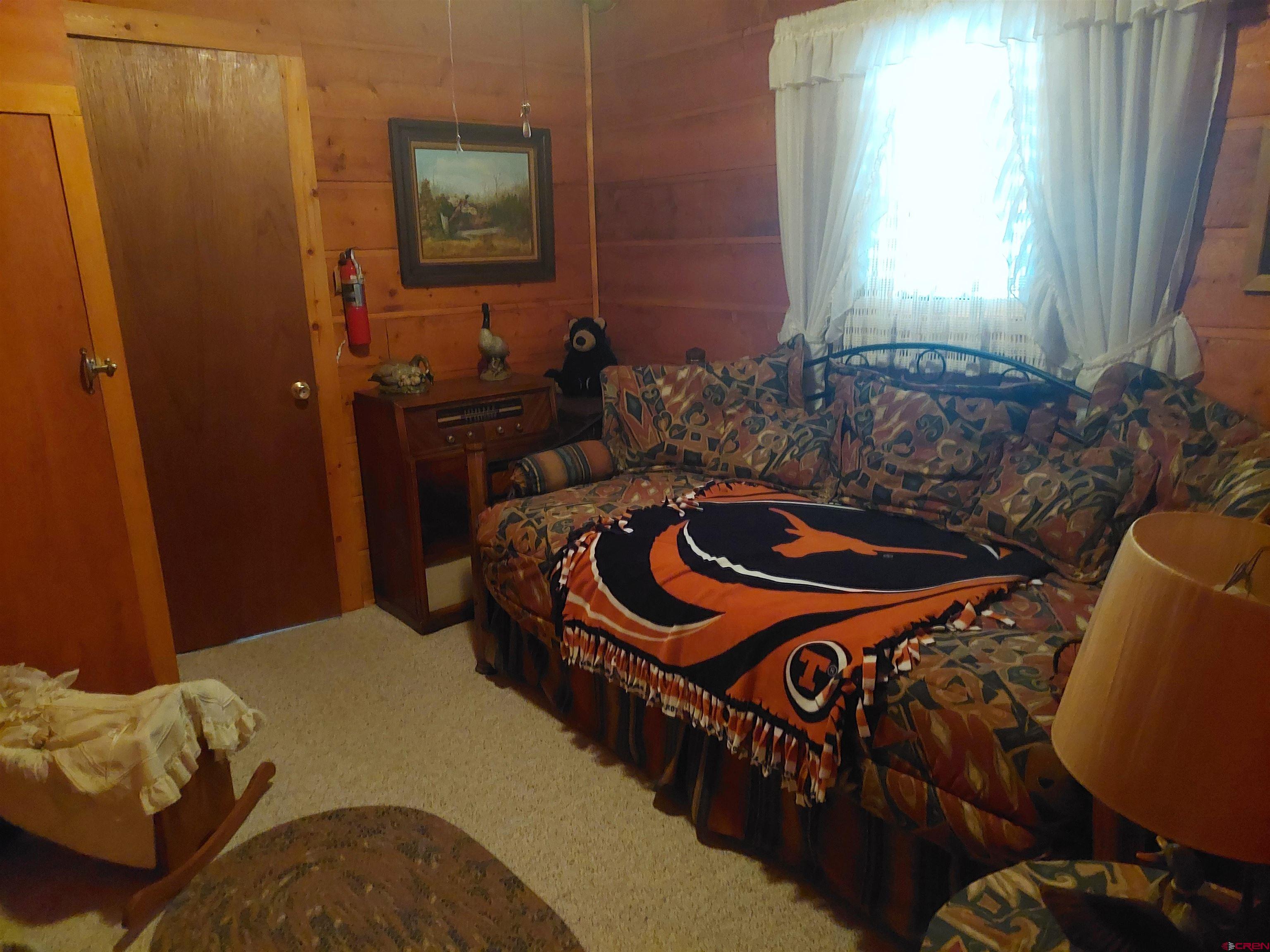 813 Milner Pass Road South Fork, CO 81154 - Photo 12 of 27 a bedroom with bed and a window