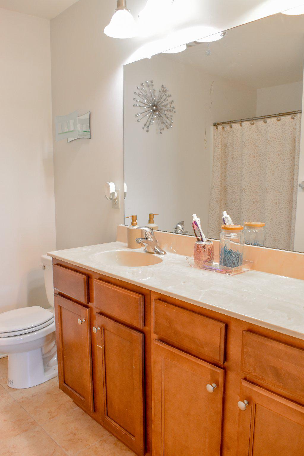 25 Rowand Way East Clementon, NJ 08021 - Photo 10 of 15 Main bathroom en suite with warm wood accents.