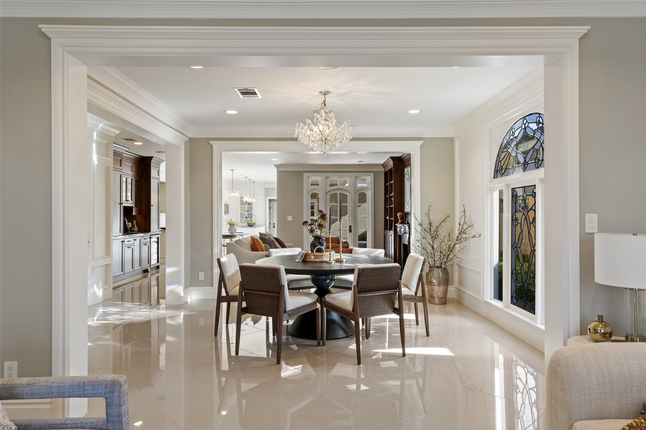 1810 West 35th Street Austin, TX 78703 - Photo 9 of 40 Light plays on the surfaces as the sun hits the antique leaded glass. Casting a daily magical menagerie of rainbows.