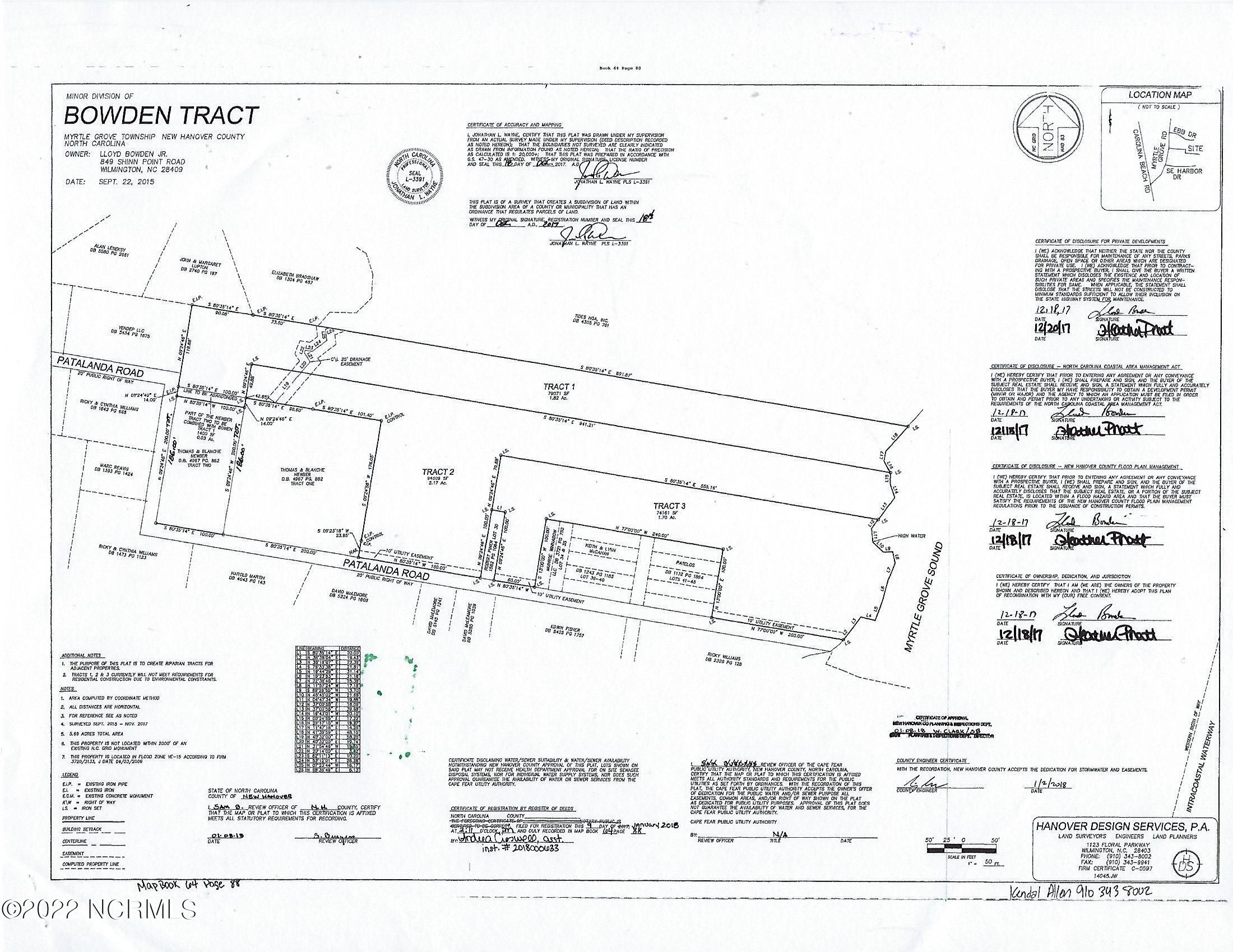 225 Patalanda Road Wilmington, NC 28409 - Photo 10 of 11 Survey for Waterfront