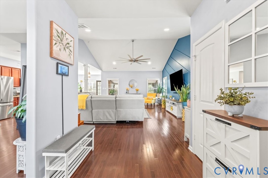 9119 Clearbrook Court Chesterfield, VA 23832 - Photo 10 of 50 a living room with furniture and a flat screen tv