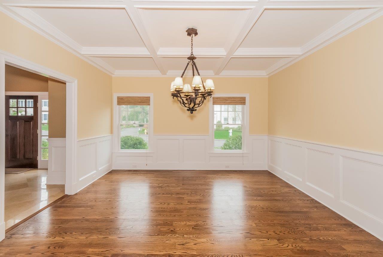 44 Gower Road New Canaan, CT 06840 - Photo 17 of 53 a view of a room with wooden floor chandelier and windows