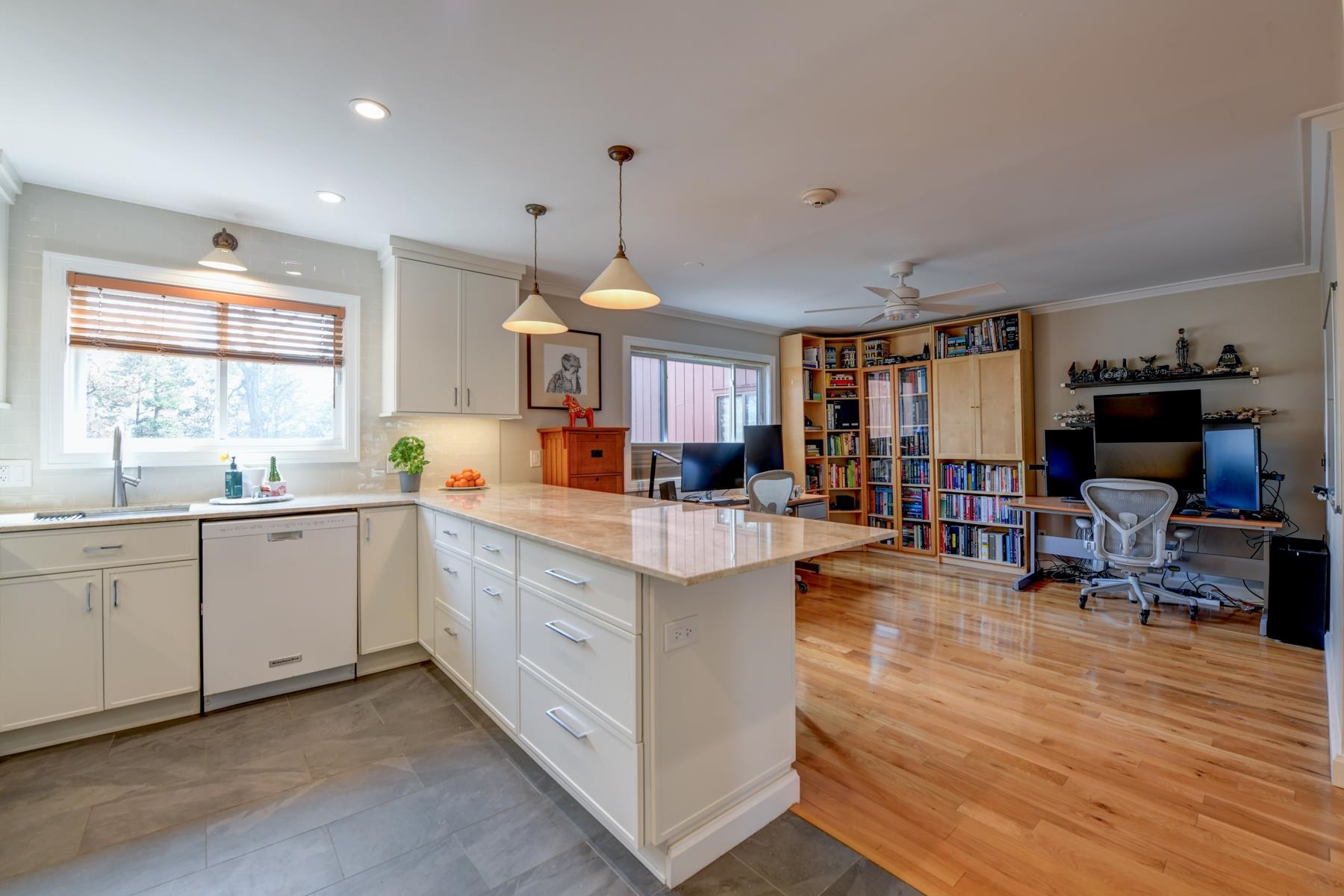598 Sanderling Court, Unit 598 Secaucus, NJ 07094 - Photo 2 of 22 a kitchen with counter top space and living room view