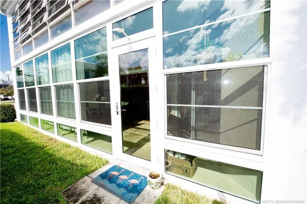 a view of front door