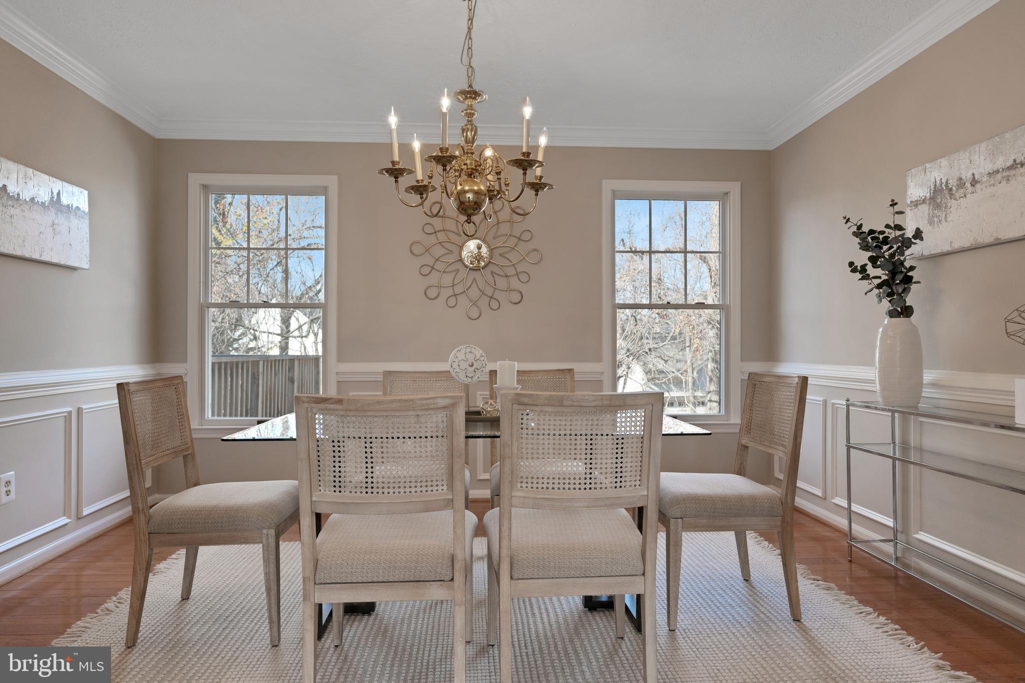 13472 Bregman Road Silver Spring, MD 20904 - Photo 6 of 32 Separate dining room with decorative moldings