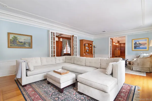 a kitchen with stainless steel appliances a stove microwave and refrigerator