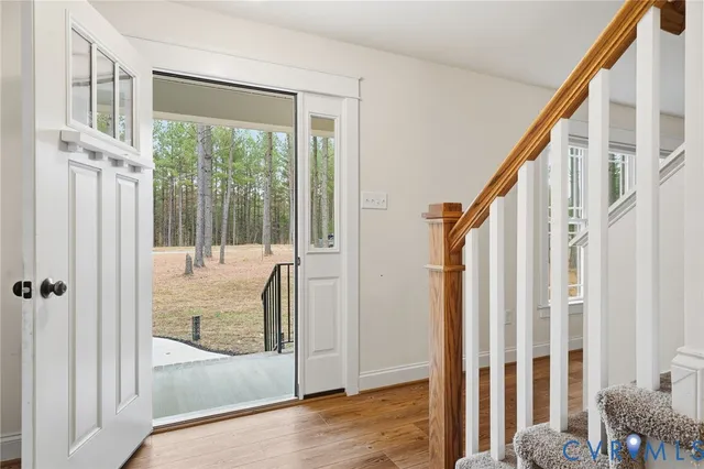 a view of an entryway with staircase