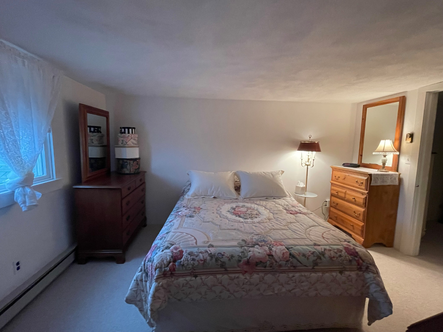 118 Eel Point Road Nantucket, MA 02554 - Photo 14 of 16 a bedroom with a bed and a refrigerator